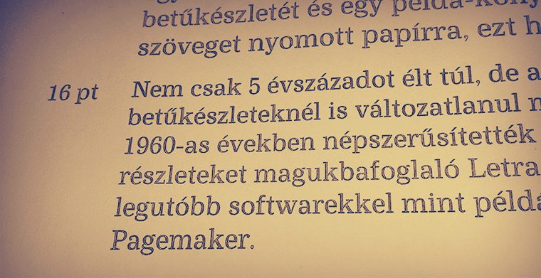 font minta előnézet