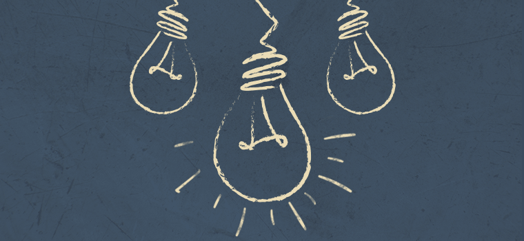 krétával táblára rajzolt izzó