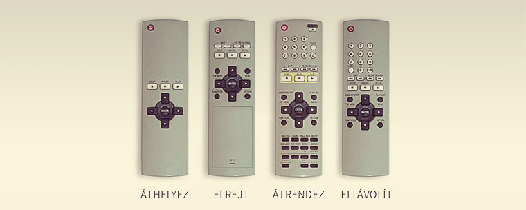 TV távirányító változatai