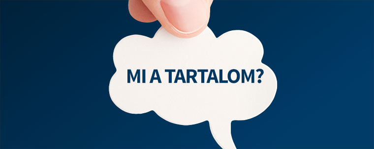 Mi a tartalom? felirat