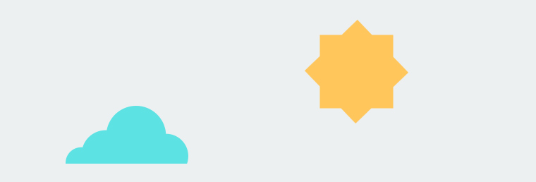 Nap és felhő illusztráció