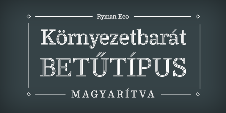 Környezetbarát betűtípus