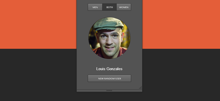 Random User Generator képernyőkép