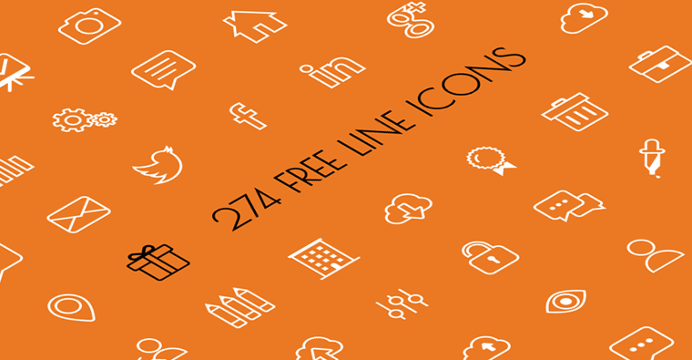 274 Vector Line Icons for free