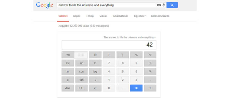 Google Calculator 42