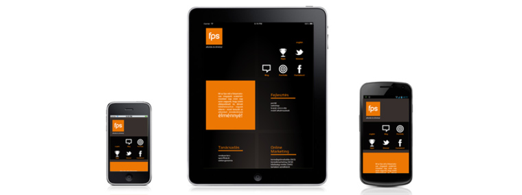 fps web site mobilokon és tableten