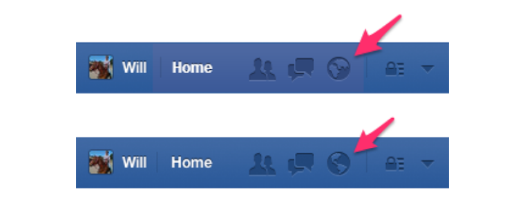 Facebook földgömb ikon