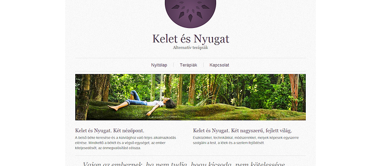 Kelet és Nyugat website képernyőkép