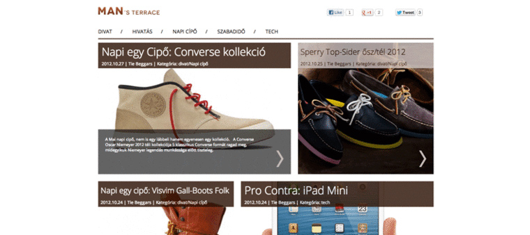 MAN's Terrace website képernyőkép