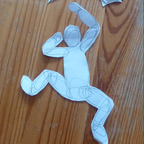 pókember figura kivágva a papírból