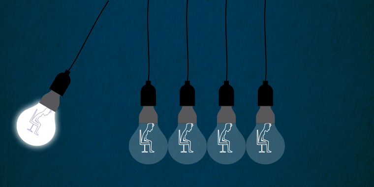 Villanykörték ütköznek, elindul a folyamat, az egymásra hatás