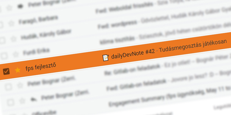 dailyDevNote – tudásmegosztás játékosan