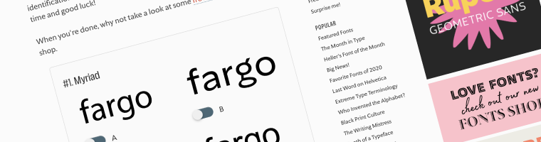 The Font Game (quiz)